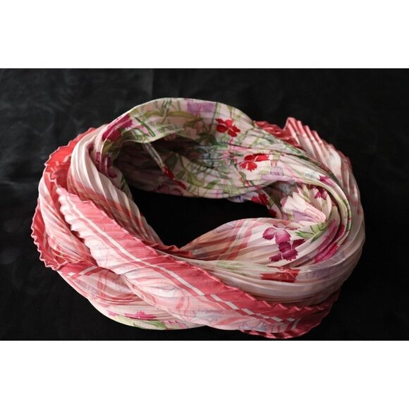 Hermes N. Goulandris Pink Scarf Plisse Oeillets Sauvages Et Autres Caryophyllees - Picture 11 of 11